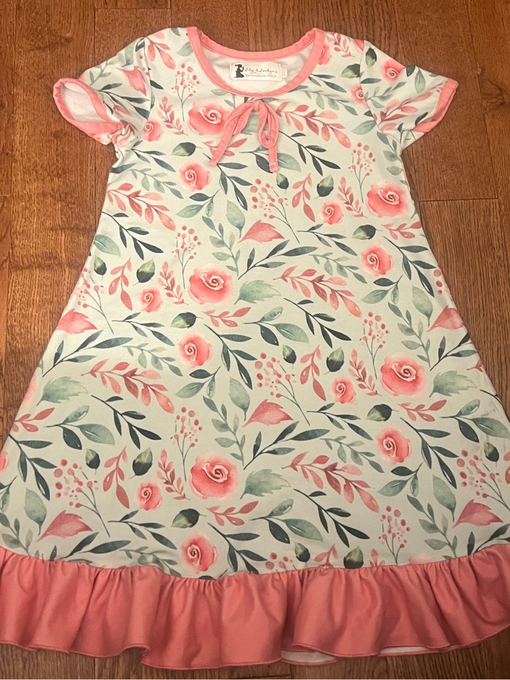 Lily & Londyn’s Girls Pink Floral Ruffle Dress in a Size 3